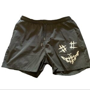 ROMWE BLACK MENS SHORTS SIZE LRG GUC #7077